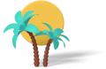 two coconut tree